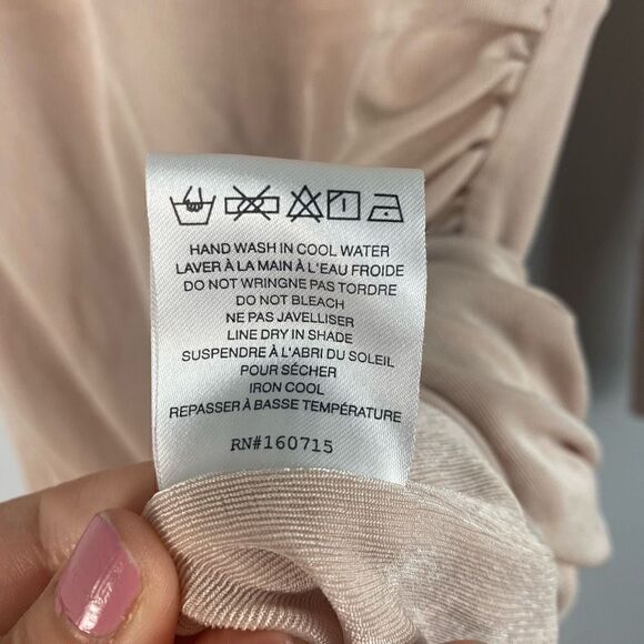 SER.O.YA CAMI RUCHED SHIRT DRESS BEIGE XS - Picture 9 of 10